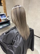 サニー 渋谷(SUNNY) バレイヤージュ、ハイライト、レイヤーロング、グレーベージュ