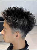 熊本スパイキーショート パーマ 短髪 アップバング MEN'S HAIR