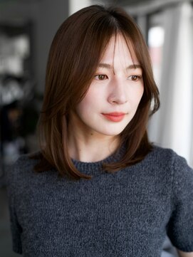 レノラ 本町(LENORA) ☆ホワイトグレージュミニウルフデジタルパーマチェリーブラウン