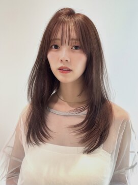 パルス ヨコハマ(PULSE yokohama) 小顔顔まわり似合わせカットミディアムウルフレイヤーロング