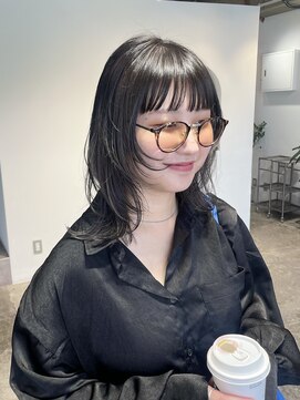 ノーム(norm) ミディアムレイヤーカット/ダークアッシュ/似合わせカット/暗髪