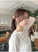 顔まわりシースルーバング後れ毛