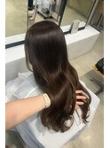 大人ガーリーダークアッシュ似合わせカットミディアムレイヤー