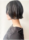 【morio原宿】ニュアンスミニボブ　アッシュグレー