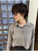 黒髪ショート　耳かけショート前髪あり　渋谷mutsuki