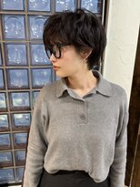 シュリット(schritt)&nbsp;黒髪ショート　耳かけショート前髪あり　渋谷mutsuki