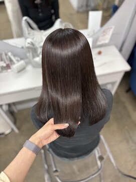 リラクオーレ 三宮 元町(LIRA CUORE) 艶々マロンカラー×髪質改善縮毛矯正
