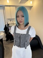 イル 天神大名店(ill) エンドカラー/デザインカラー/水色(天神/大名)