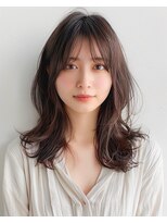 フラッグ(flag)&nbsp;透明感髪質改善カラー◎ベージュ×30代40代美髪セミロング
