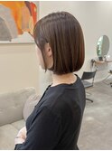 内巻きボブ×アッシュブラウン