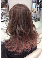 ケンジ 平塚 アネッタ(KENJE annetta)&nbsp;《大人気》ロコルピーチ★インナーカラー&イヤリングカラー