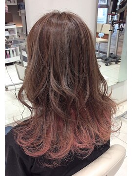 ケンジ 平塚 アネッタ(KENJE annetta) 《大人気》ロコルピーチ★インナーカラー&イヤリングカラー