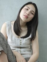 アスター(astar)&nbsp;【Astar】黒髪ナチュラルロング　ツヤ感　センターパート