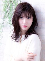 エルデ ナインズ ヘアー スタンド 川口店(elde 9's HAIR STAND)&nbsp;シルキーチョコレート＆プリカールの大人ガーリーモードヘア