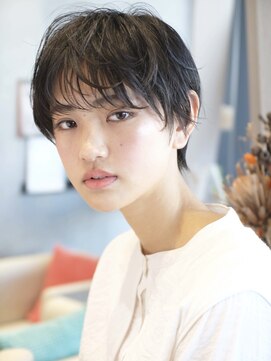 エムスラッシュ みなとみらい馬車道店(M SLASH) M.SLASH馬車道/アンニュイショート/ダークカラー/くせ毛風