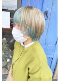 インナーカラー♪ホワイトブルー