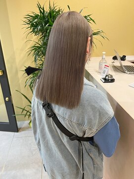 トローノ 栄(TRONO) 【TRONO本丸】パツっとセミロング◎ミルクティーベージュ