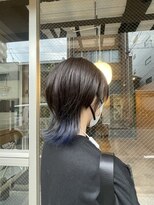 リエコー(RE'ECHO)&nbsp;ウルフカット/インナーカラー/ブルー/ネイビー