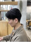 MEN’S HAIR アッシュブラック束感波巻きハイライト