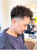 0ミリからフェードメンズバーバースタイルツイストパーマ梅ヶ丘
