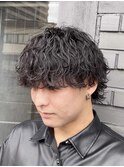 新潟メンズパーマ 波巻きパーマ 波巻きウルフ