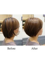 カミケン 清明店(kamiken.)&nbsp;後頭部ボリュームアップ首長小顔ショート美髪【カミケン清明店】