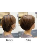 後頭部ボリュームアップ首長小顔ショート美髪【カミケン清明店】