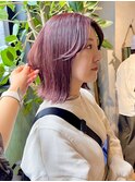 ピンクカラー/ピンクラベンダー/ブリーチなし/学割U24/渋谷
