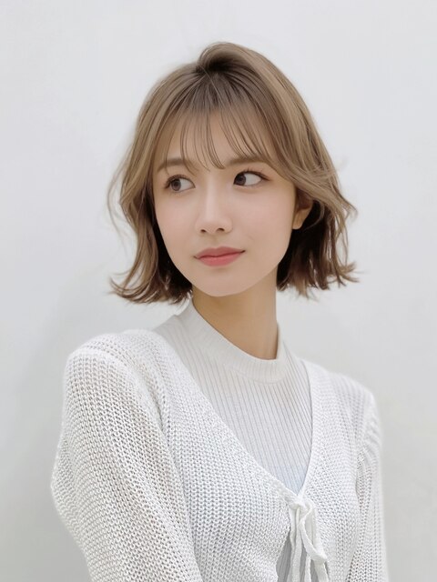 大人可愛い小顔前下がりボブ×ナチュラルボブ×ミニボブ20代30代