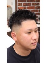 アクセプトザワールドバーバー(Accept the world barber)&nbsp;アップバングショート×スキンフェード