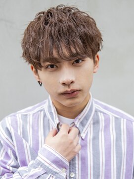 シティ(CITY) 【メンズstyle】ベリーショートニュアンスパーマグレーベージュ