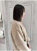 YOKE 切りっぱなしボブ結べるボブ縮毛矯正ぱつっとボブ髪質改善