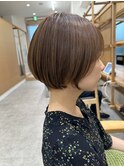 say.黒髪ボブルフネビージュ小顔ワンレン丸みショートハイライト