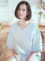 カバーヘア ブリス 大宮西口(COVER HAIR bliss) かきあげバングx耳かけ大人美人切りっぱなしボブtk3大宮