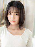 艶感ダークアッシュ切りっぱなしミディアムa大宮20代30代40代