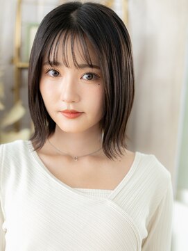 カバーヘア ブリス 大宮西口(COVER HAIR bliss) 艶感ダークアッシュ切りっぱなしミディアムa大宮20代30代40代!