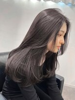 ニトバイアンキシム(nit by ahnkism) ミディアムロングレイヤーカットブリーチなしダブルカラー堀江