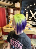 ネオングリーン×バイオレット