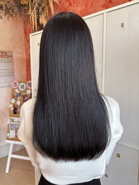 ジール(zeal) くびれヘア/アプリコットオレンジ/ハイライト/縮毛矯正/成田