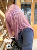 ピンクカラーパステルピンクハイトーンカラーブリーチカラー暖色