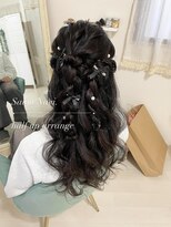 サロンナビ(Salon Navi)&nbsp;ハーフアップ/結婚式ヘアセット/卒業式ヘアセット
