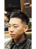 オールバック×フェード