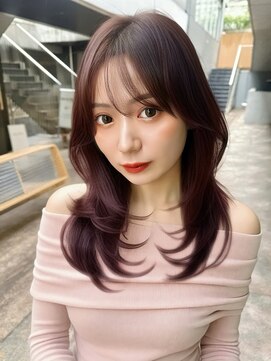 クーエフー(coo et fuu) シースルーバング透明感カラー秋カラーレイヤーカット