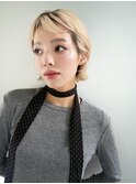 オリーブミルクティーカラーベージュボブブリーチレイヤー西梅田