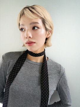 フィーリーカラー 大阪梅田店(feery color) オリーブミルクティーカラーベージュボブブリーチレイヤー西梅田