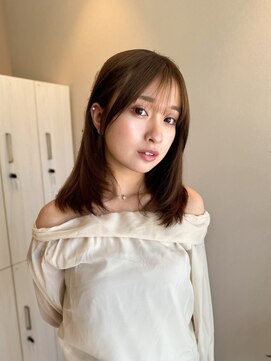 ベル 流山おおたかの森(BELLE) ミディアムレイヤーカット/オリーブベージュ@revo_ishida