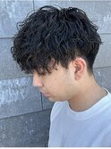 MEN’S HAIRセンターパートツイストスパイラルシャドウパーマ