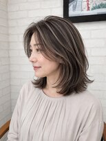 アース 宮崎昭栄店(EARTH)&nbsp;【白髪ぼかしハイライト×くびれミディアム】
