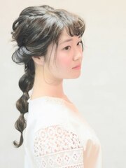 【ヘアアレンジ】お団子おさげアレンジ