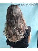 斜めバングふわくしゅニュアンス